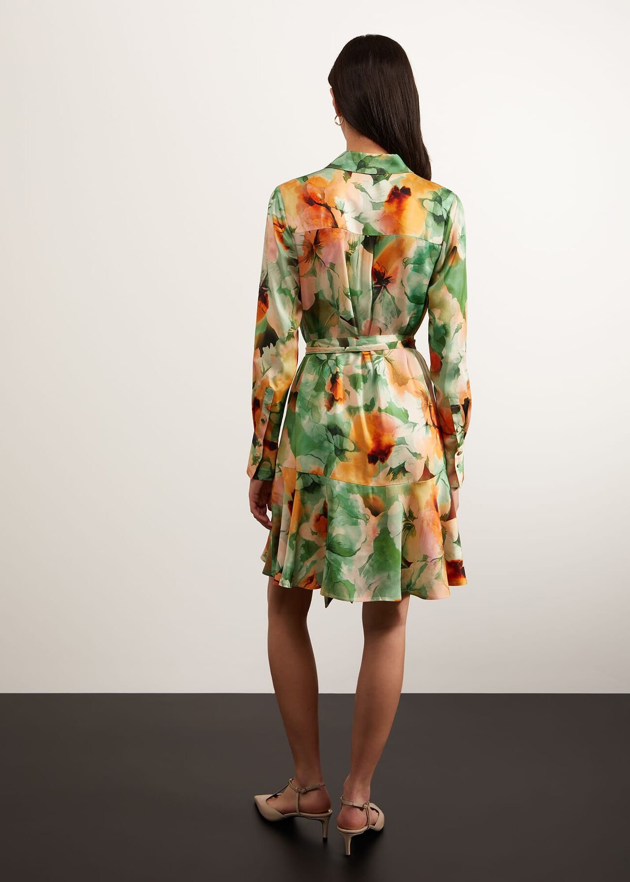 Ardleigh Shirt Dress, Green Orange, hi-res