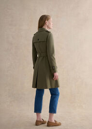Skylar Shower Resistant Trench, Olive Green, hi-res