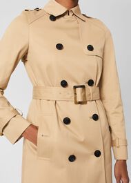 Petite Lisa Trench, Beige Suede, hi-res
