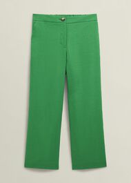 Lillie Linen Trousers, Green, hi-res