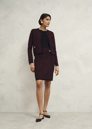Perrie Knitted Jacket, Black Rhubarb, hi-res