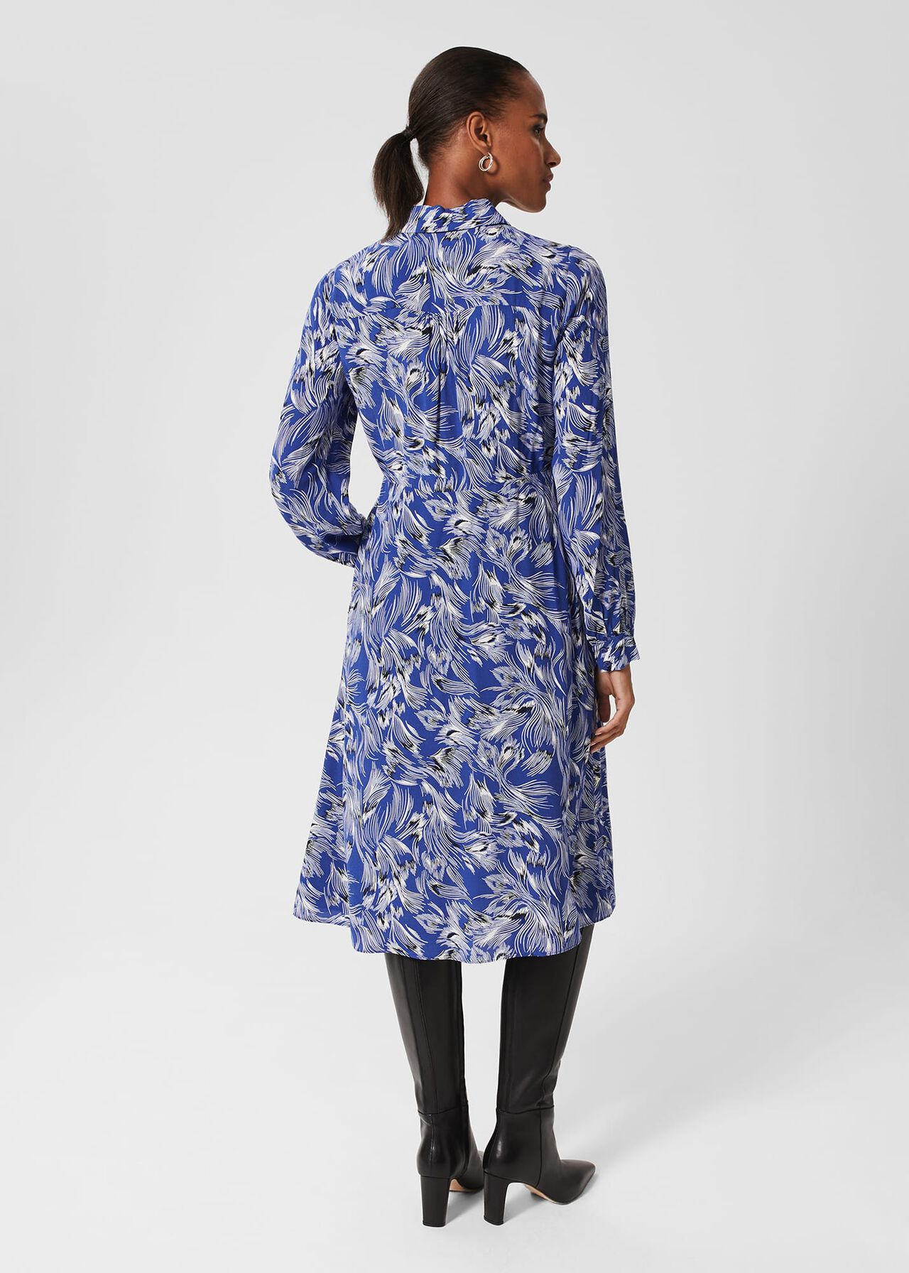 Octavia Shirt Dress, Blue Multi, hi-res