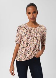 Jacqueline Print Top, Ivory Multi, hi-res