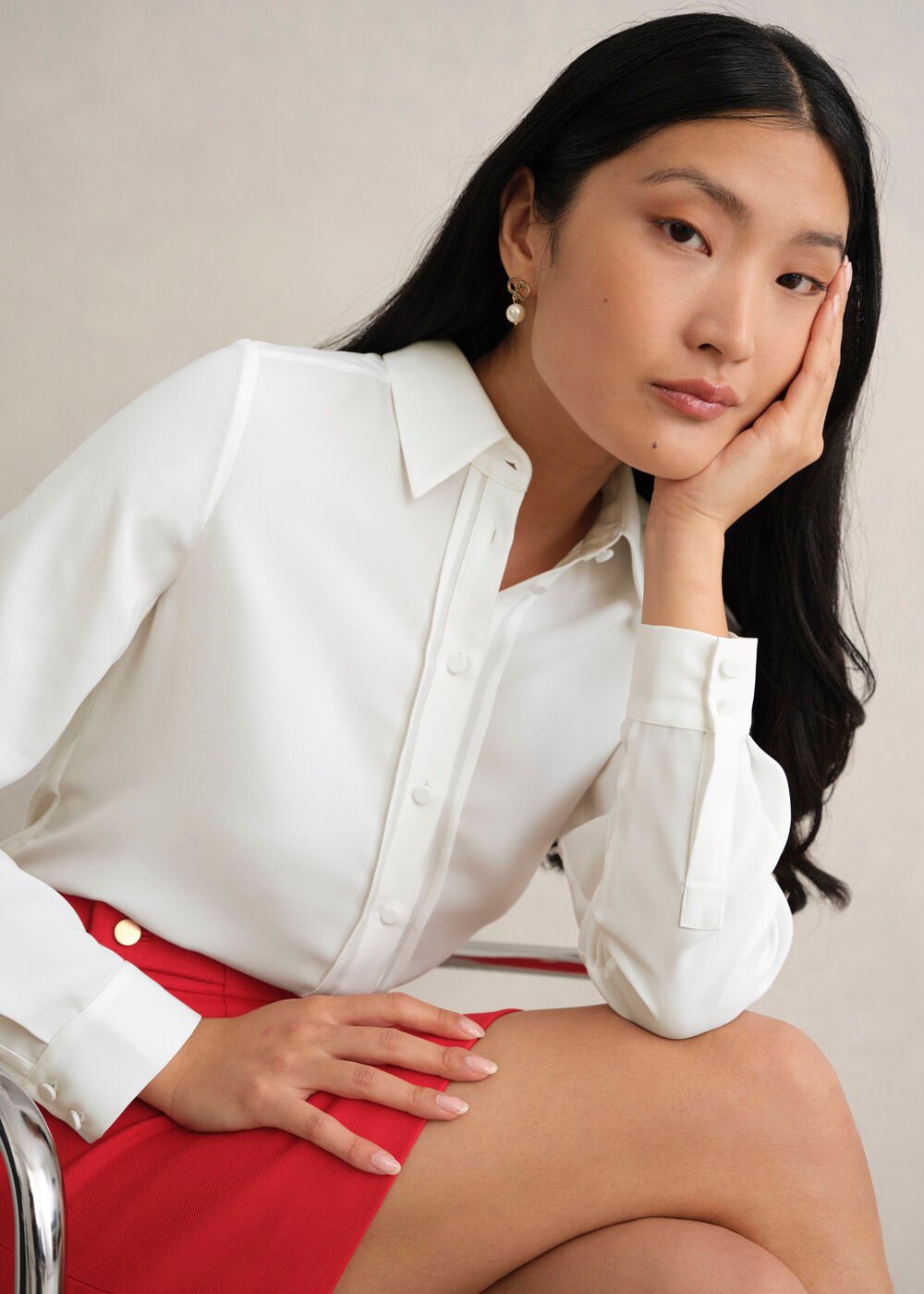 Louisa Shirt, Ivory, hi-res