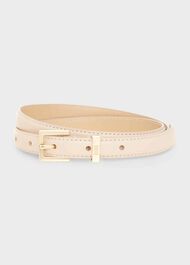 Norfolk Leather Belt, Light Beige, hi-res