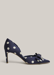 Elva Bow Spot Courts, Midnight Ivory, hi-res