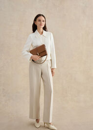 Cassidy Leather Crossbody Bag, Tan, hi-res