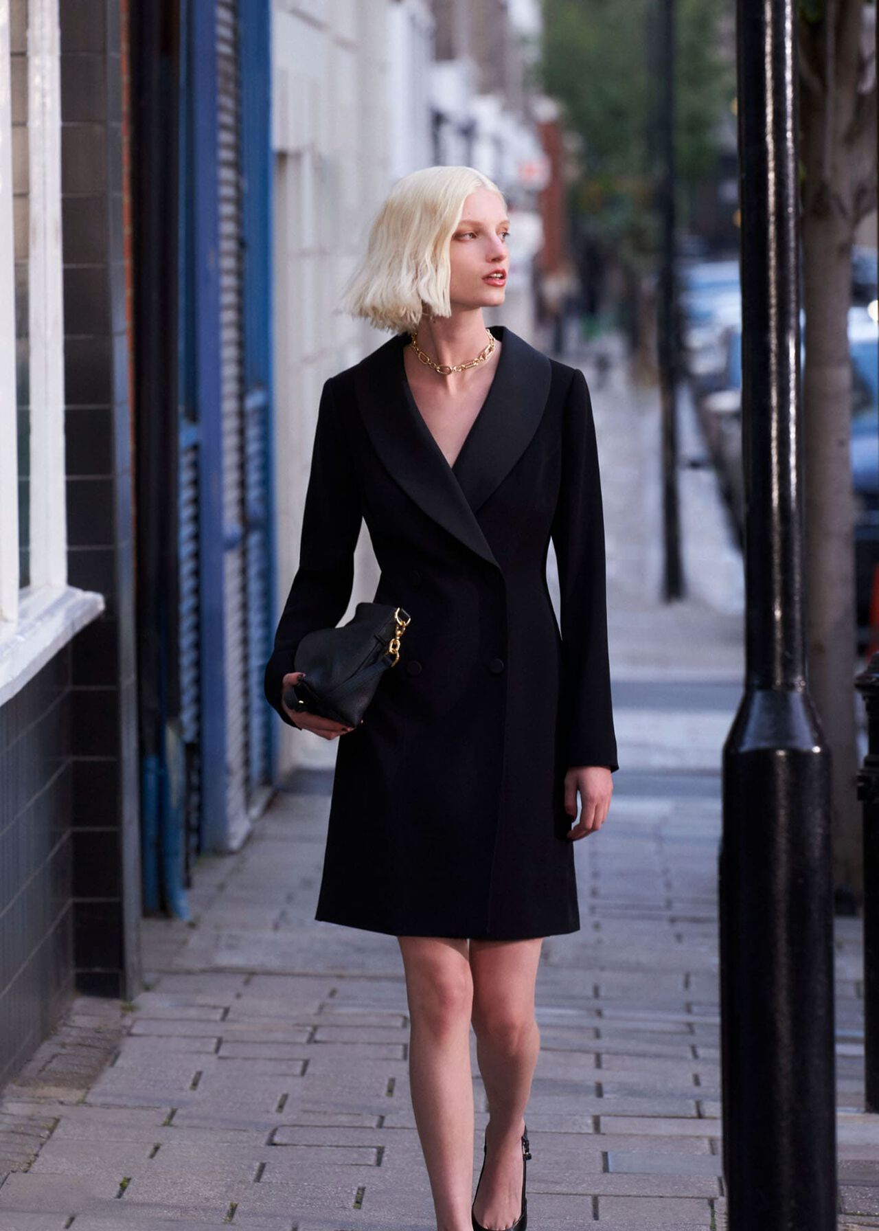 Colridge Blazer Dress, Black, hi-res