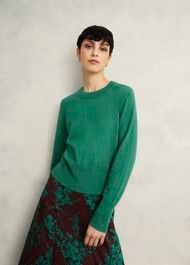 Tresco Wool Cashmere Sweater, Viridian Green, hi-res