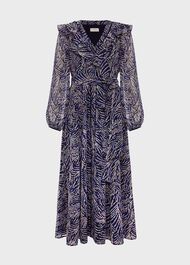 Petite Rosana Dress, Navy Blue Multi, hi-res