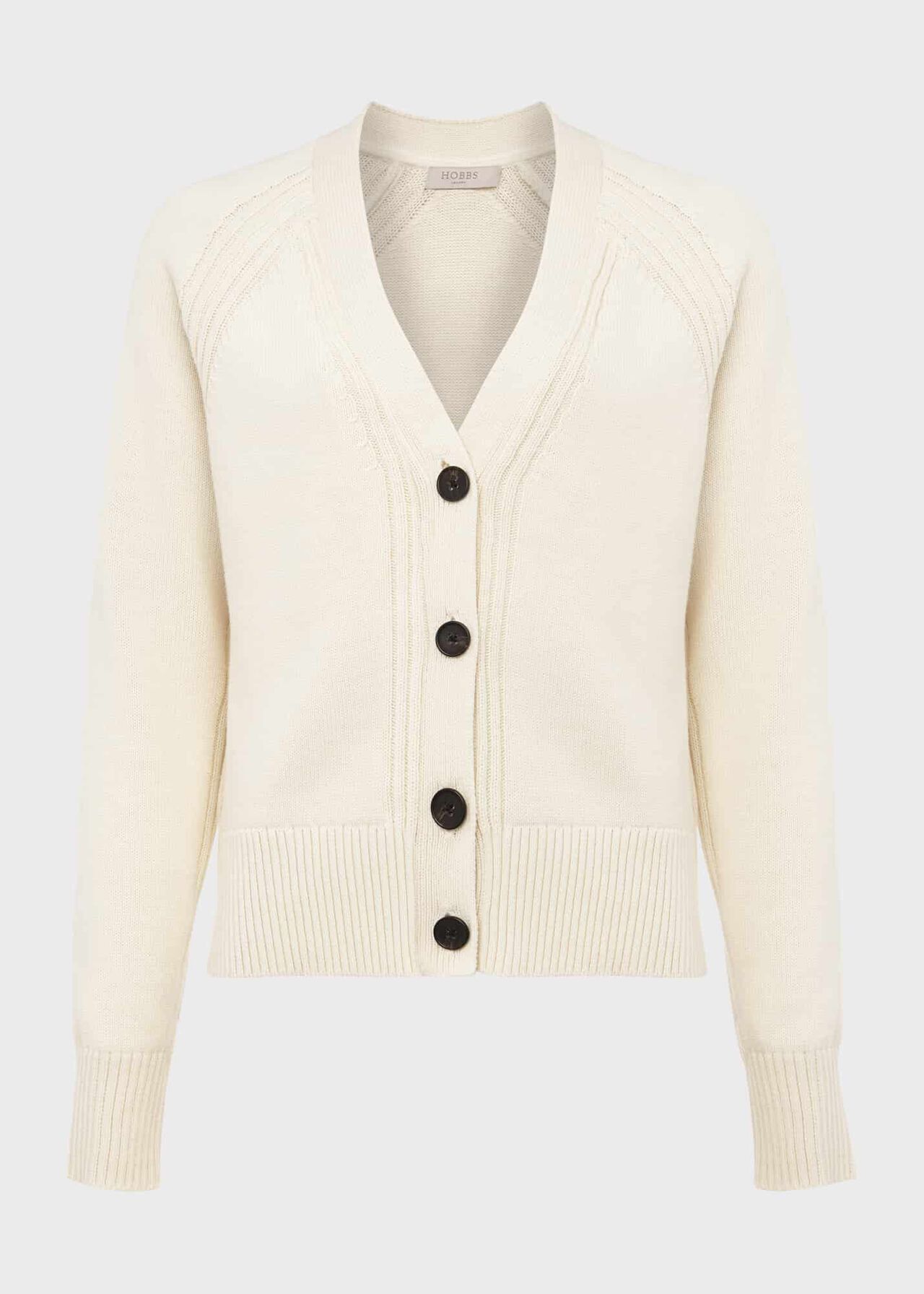 Chloe Cotton Cardigan, Ivory, hi-res