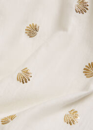 Adaline Cotton Slub Printed T-Shirt, Ivory Gold, hi-res