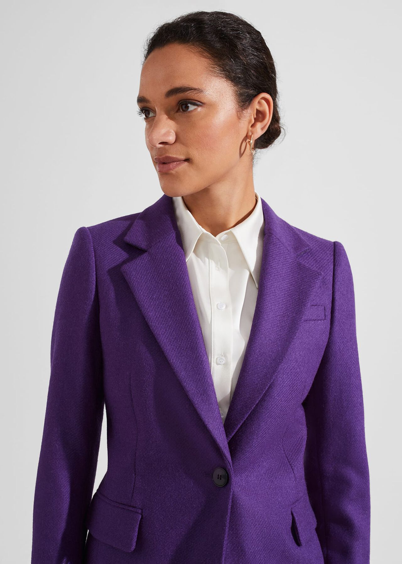 Petite Jess Wool Jacket, Indigo Purple, hi-res