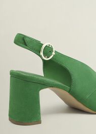 Karina Suede Sandals, Cilantro Green, hi-res