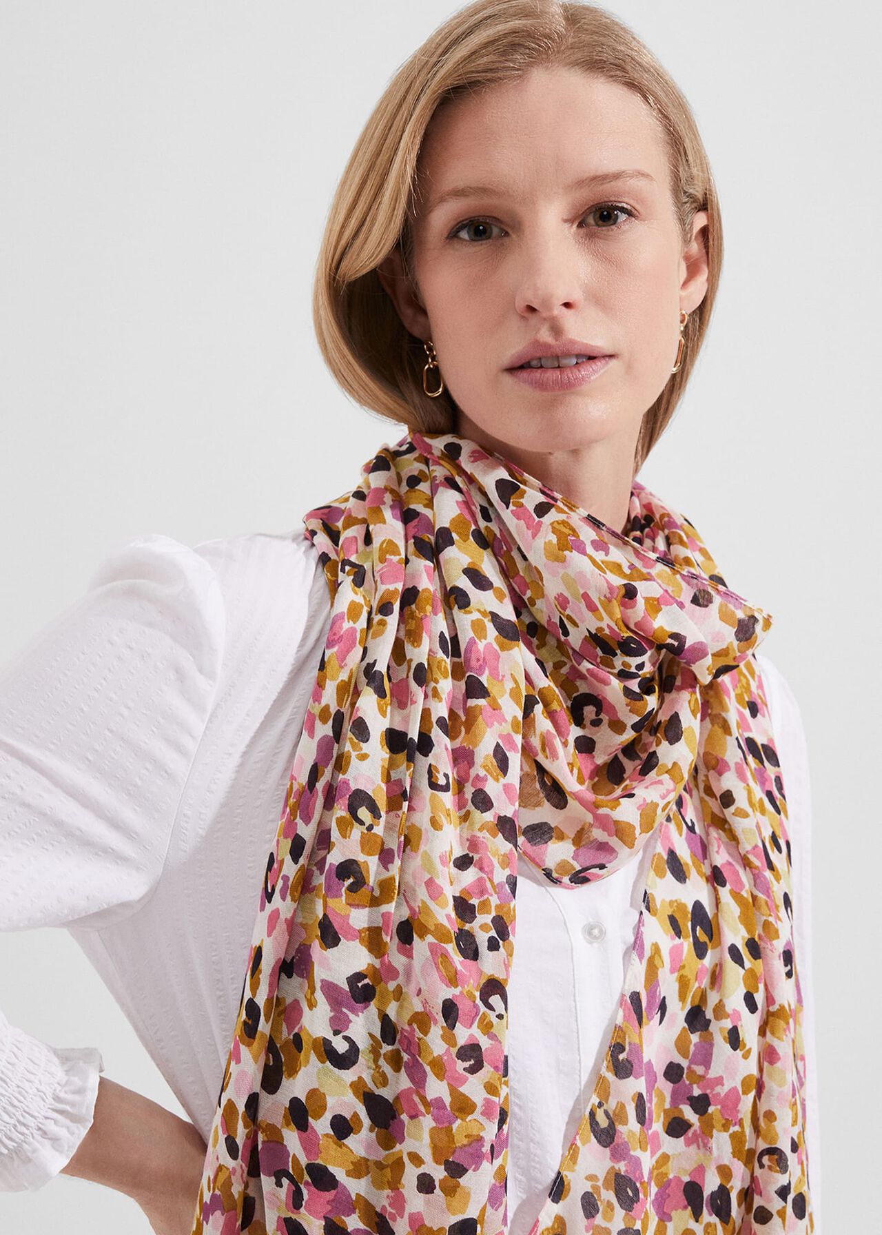 Marylise Scarf, Multi Pinks, hi-res