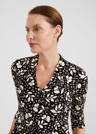 Aimee Printed Top, Black Multi, hi-res