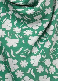 Allison Floral Fit And Flare Dress, Green White, hi-res
