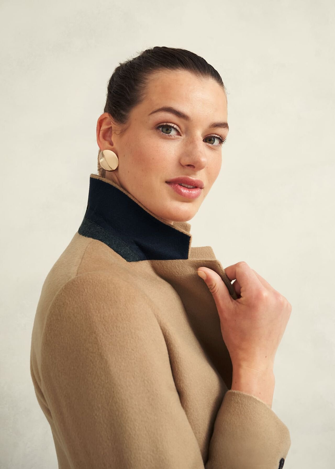 Petite Cavendish Wool Coat, Hobbs Camel, hi-res