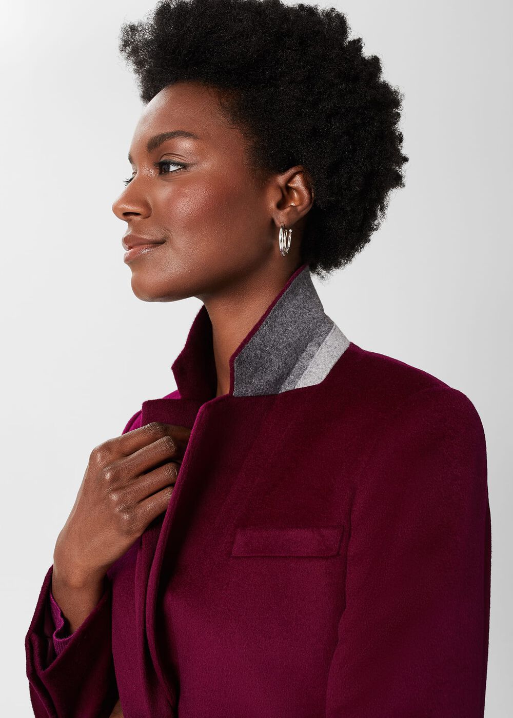 Tilda Wool Coat, Warm Plum, hi-res