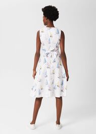 Twitchill Linen Dress, White Multi, hi-res