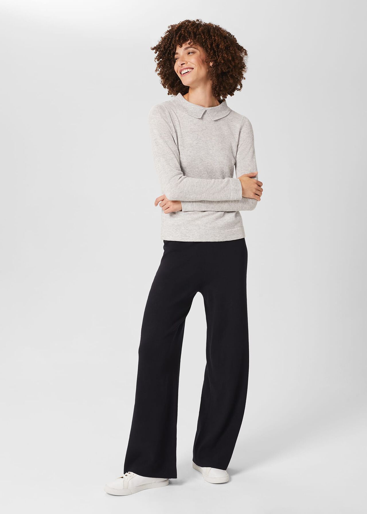 Naomi Knitted Pants, Navy, hi-res