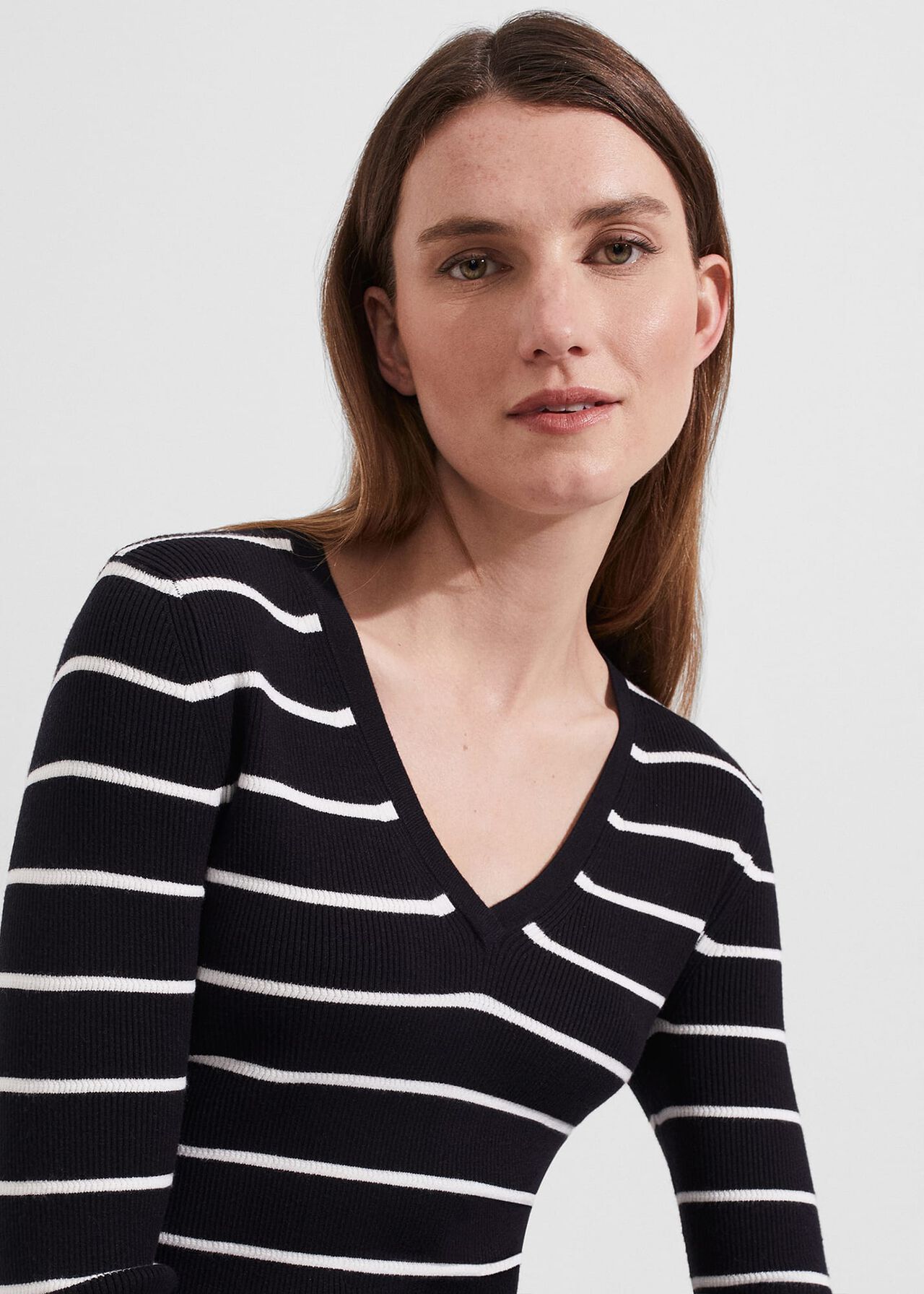 Nova Stripe Jumper, Navy Ivory, hi-res