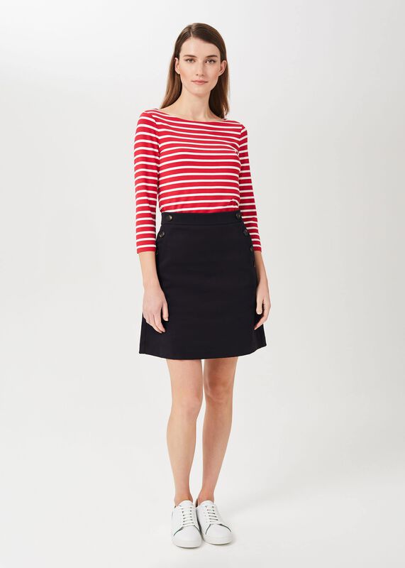 Jordan Cotton Blend A Line Skirt