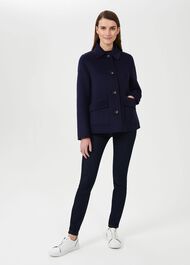 Leanna Wool Blend Double Face Coat, French Blue, hi-res