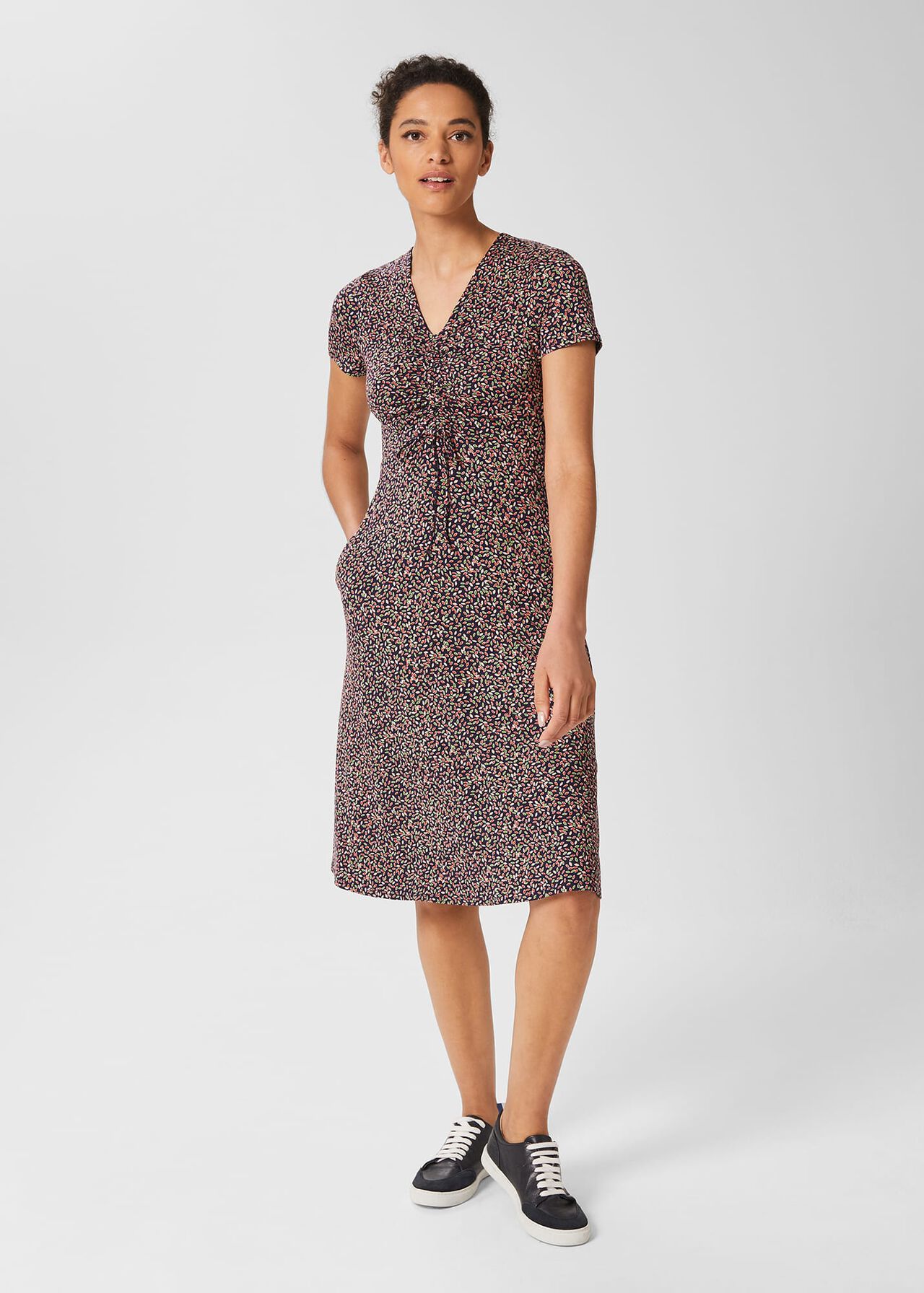 Simmy Jersey Dress, Navy Multi, hi-res