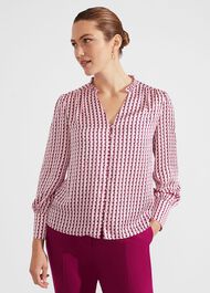 Darcey Blouse, Pink Multi, hi-res