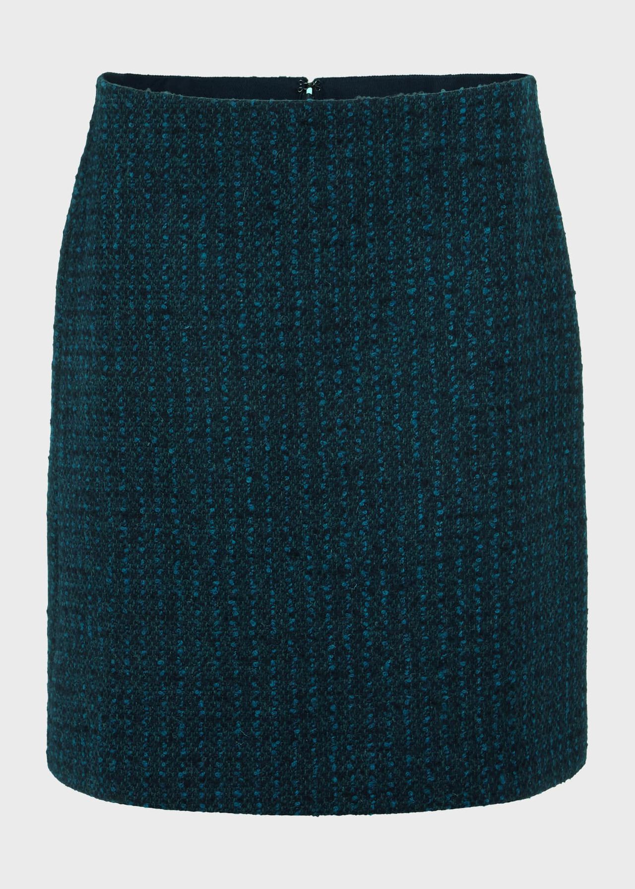 Teia Wool Skirt, Deep Teal Blue, hi-res