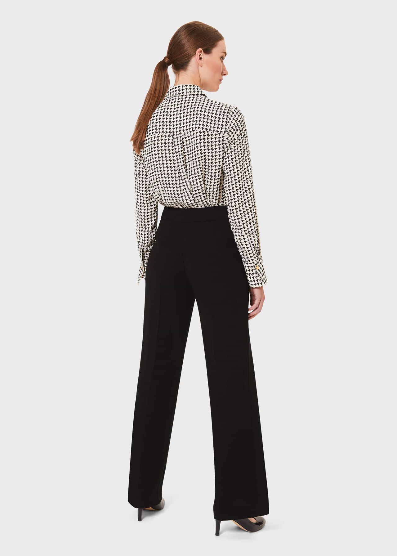 Petite Alva Wide Trousers, Black, hi-res