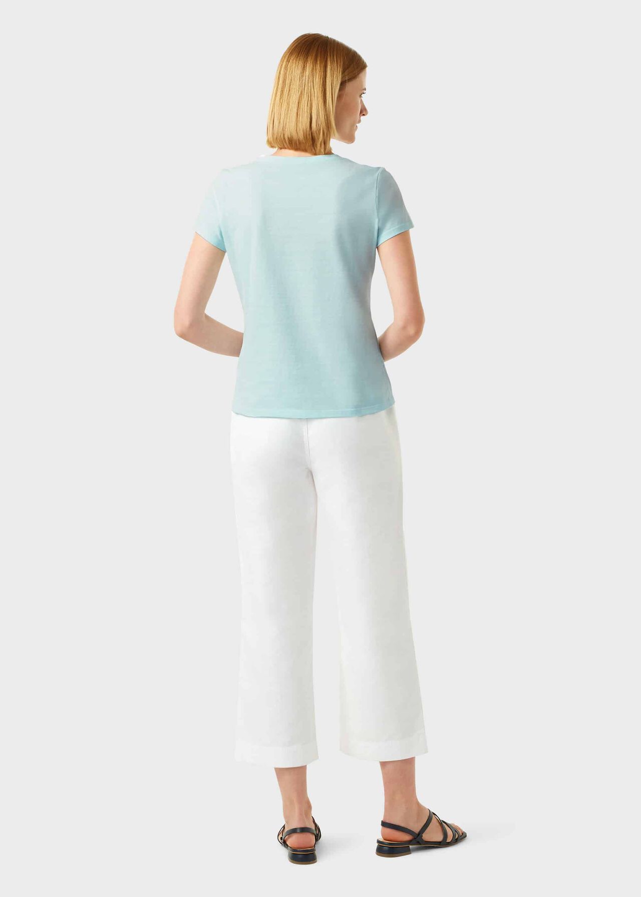 Pixie Cotton T-Shirt, Aqua, hi-res