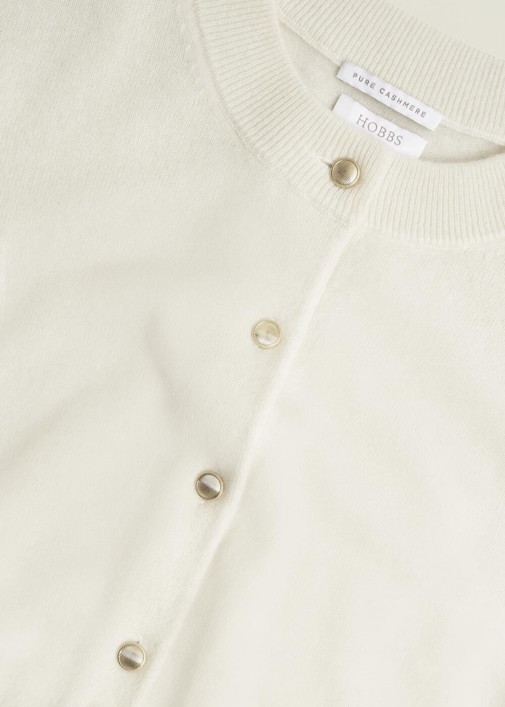Monica Cashmere Cardigan, Warm Ivory, hi-res