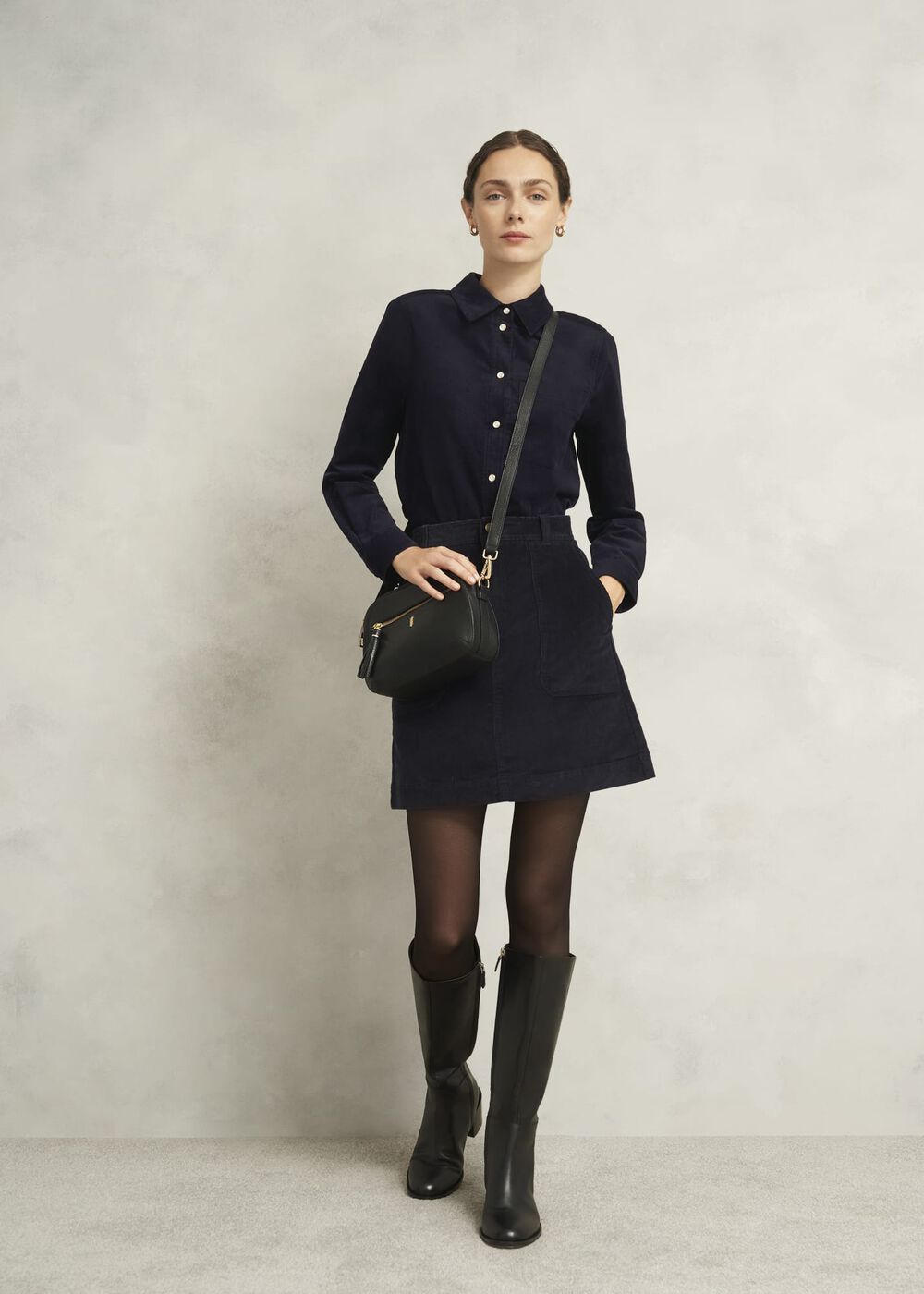 Adina Shirt, Navy, hi-res
