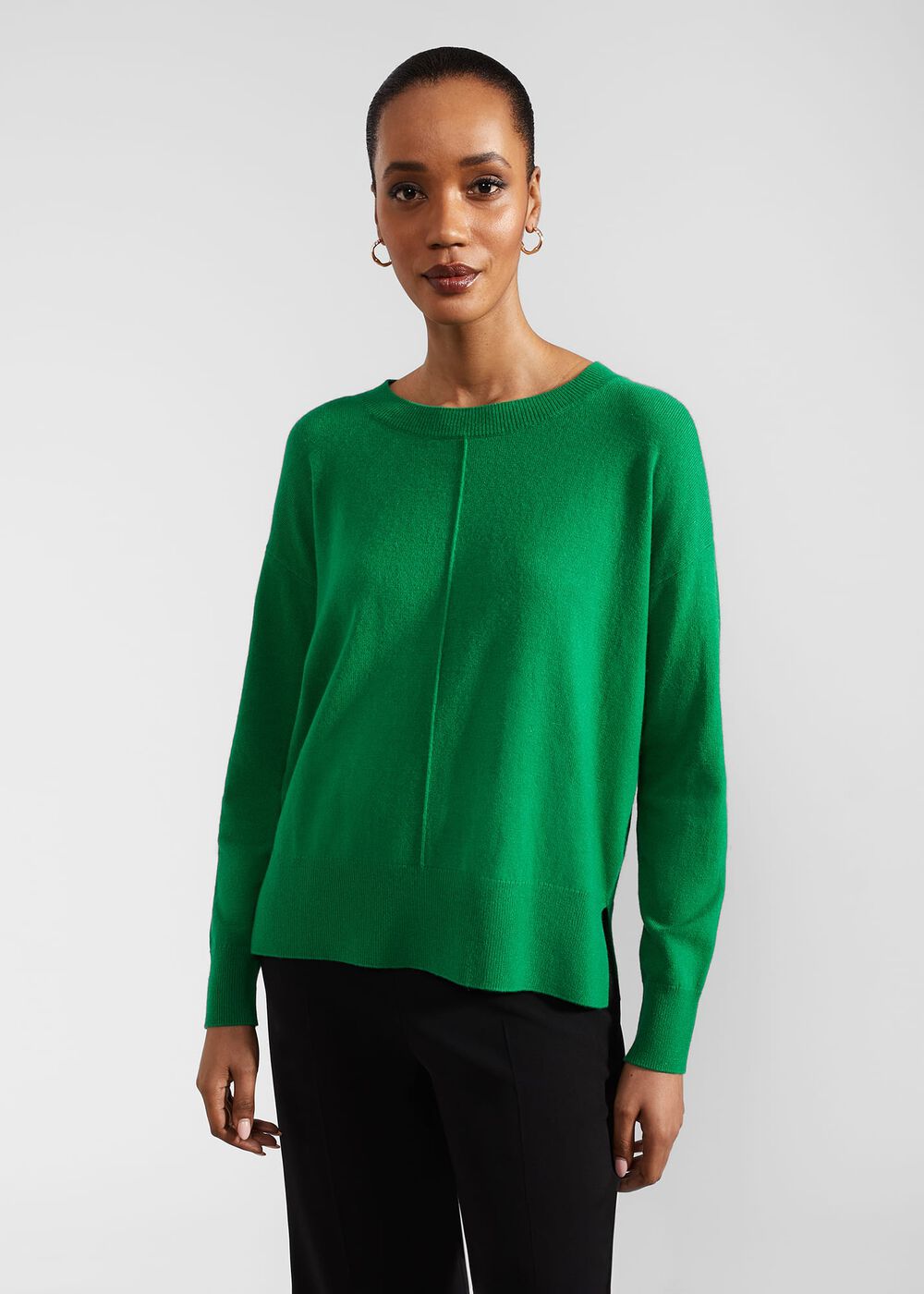 Yasmin Jumper With Cashmere, Malachite Green, hi-res