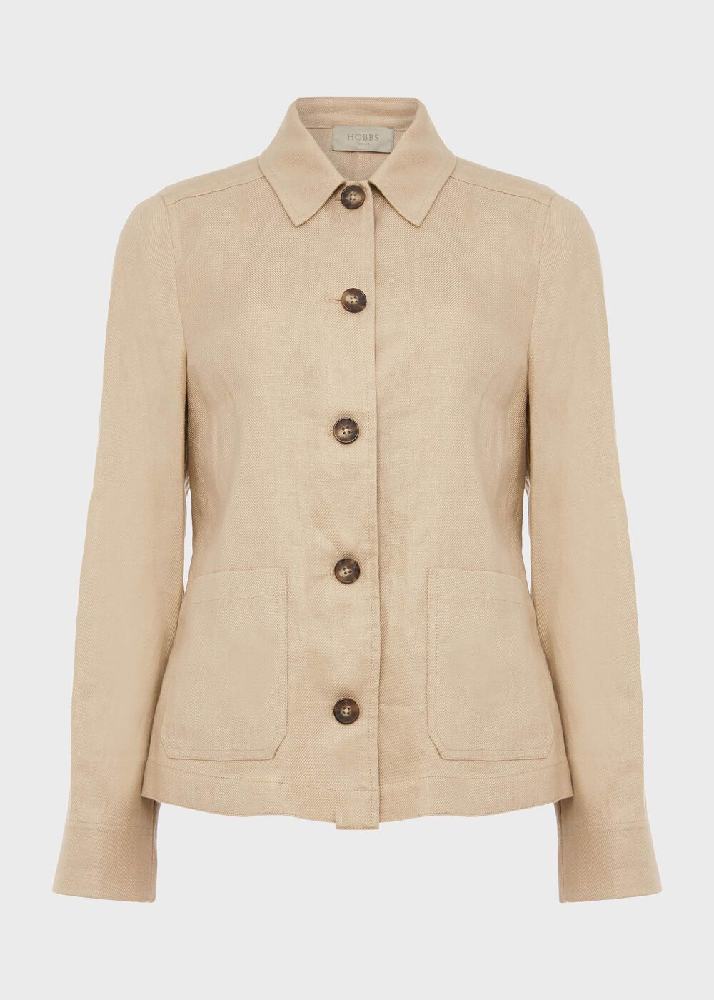 Kiera Linen Jacket, Sand, hi-res