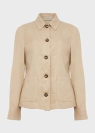 Kiera Linen Jacket, Sand, hi-res