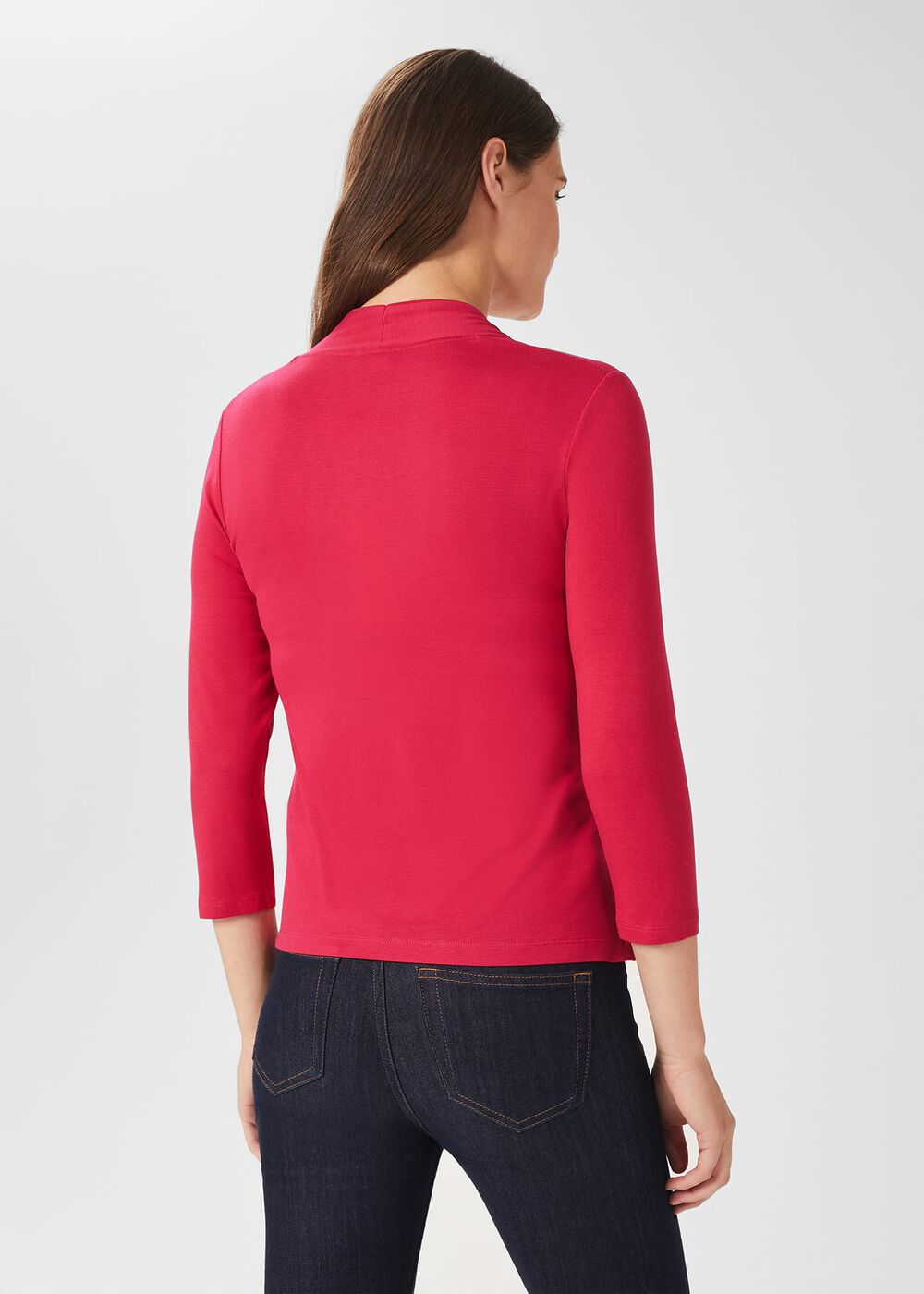 Aimee Double Fronted Top, Fuchsia Pink, hi-res