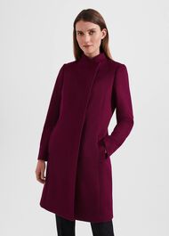 Marissa Wool Coat, Warm Plum, hi-res