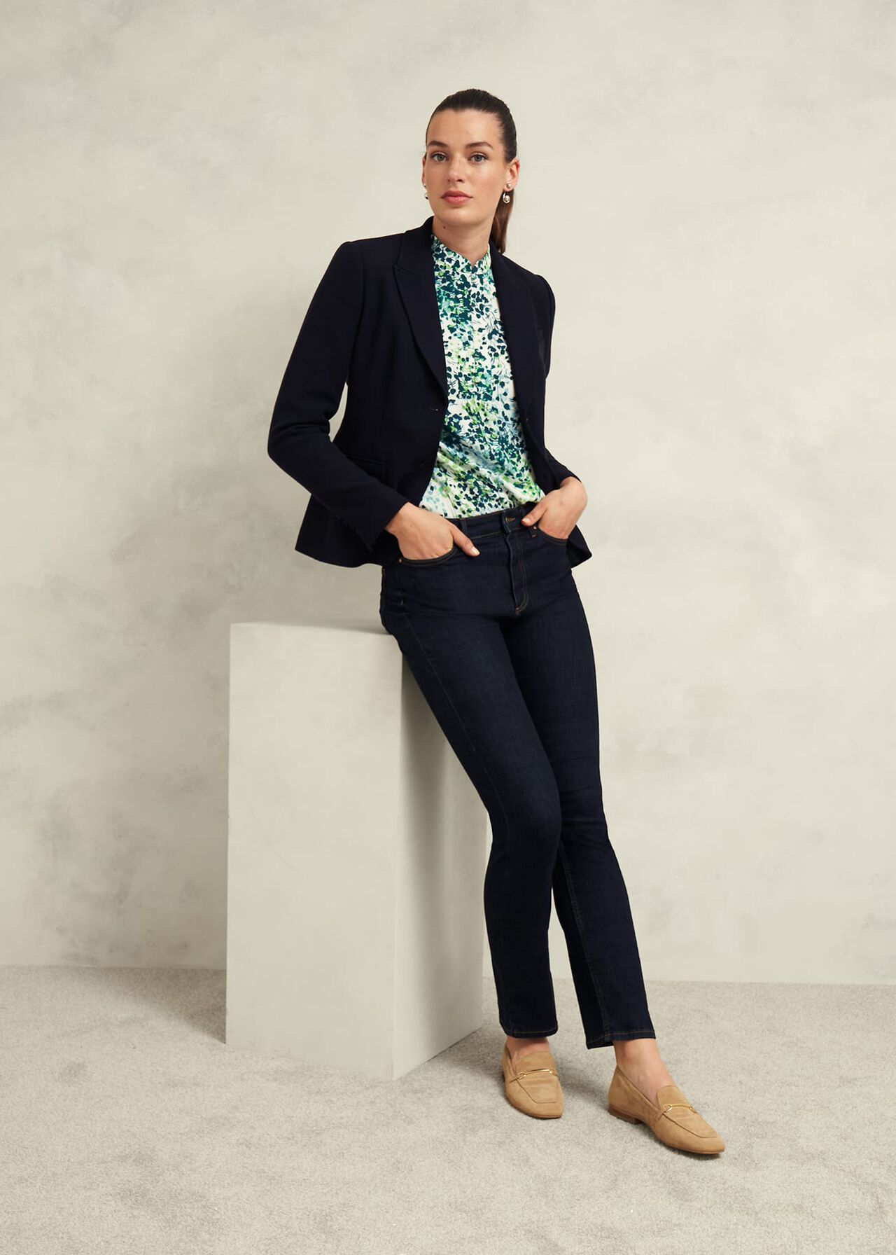 Beatrix Blouse, Ivory Multi, hi-res