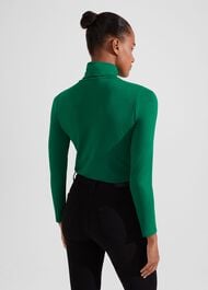 Mischa Roll Neck Top, Cadmium Green, hi-res