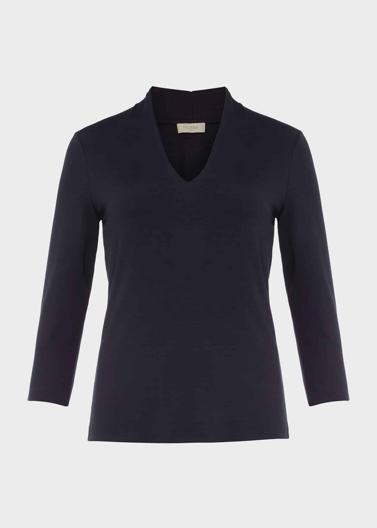 Aimee Double Fronted Top, Navy, hi-res