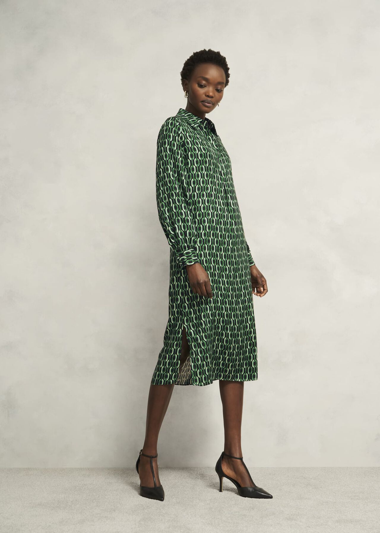 Florian Dress, Navy Green, hi-res