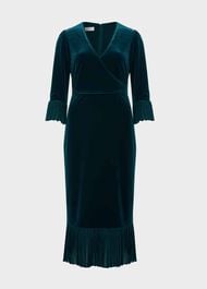 Melodie Velvet Shift Dress, Evergreen, hi-res
