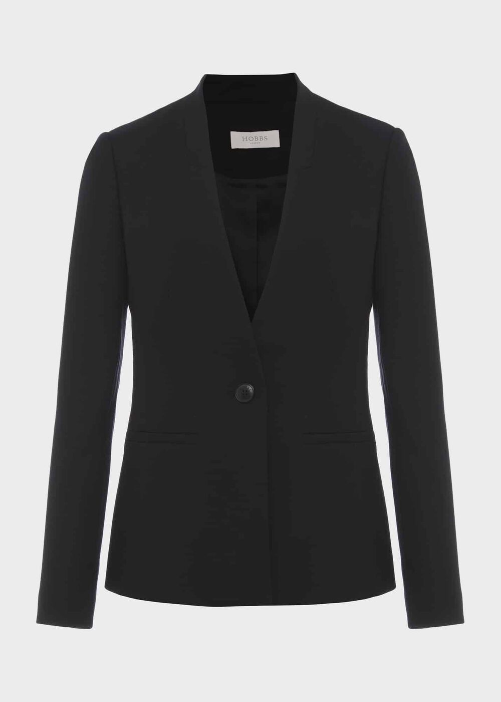Safia Wool Blend Jacket, Black, hi-res