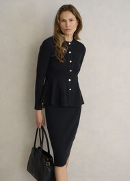 Bridget Knitted Dress, Black, hi-res