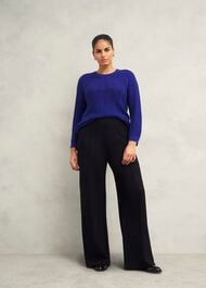 Lulu Cotton Jumper, Cobalt Blue, hi-res