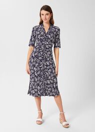 Hatty Dress, Navy Ivory, hi-res