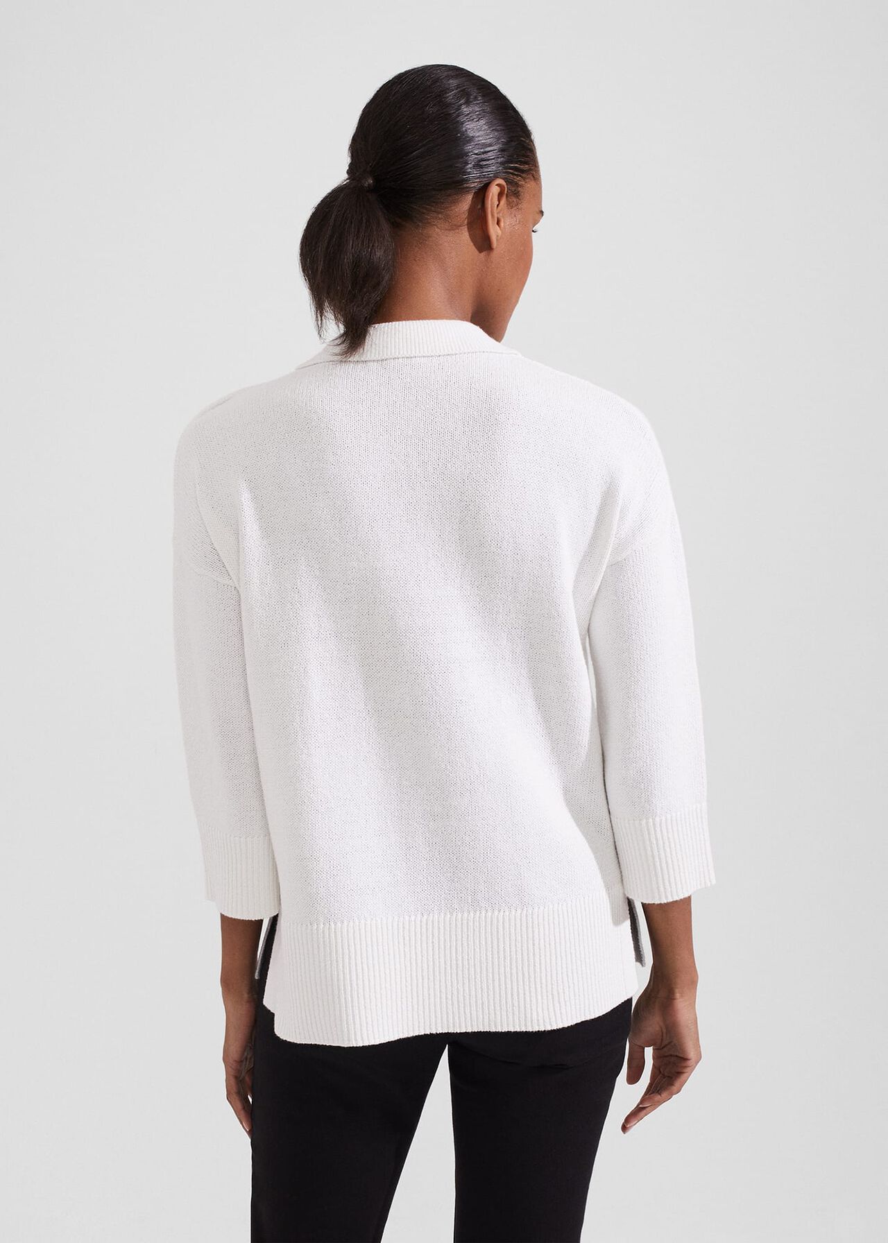 Madelyn Cotton Blend Sweater, Ivory, hi-res